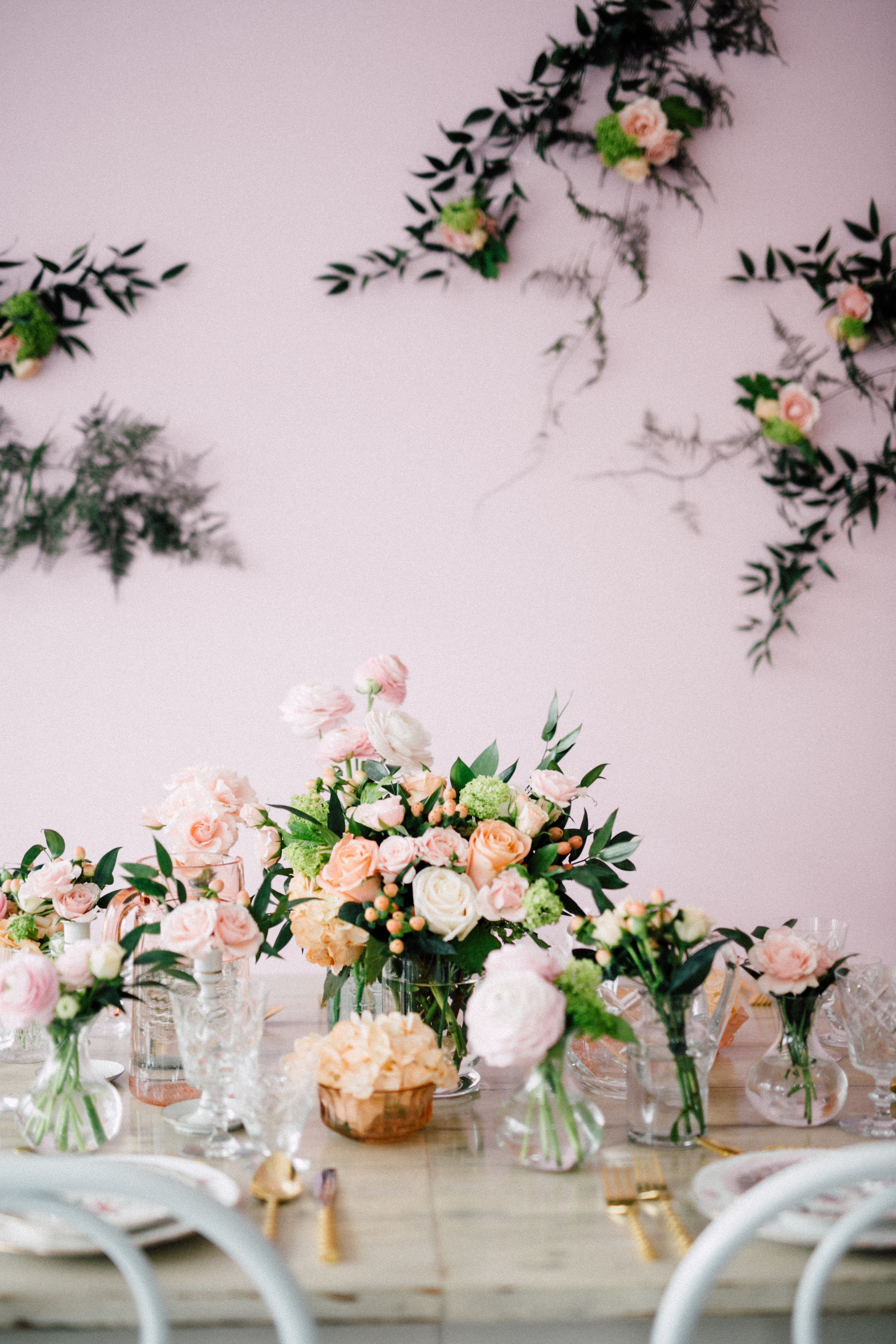 August In Bloom - Pastel tablescape - Bun In The Oven Baby Shower (Style Me Pretty & SMP Living)