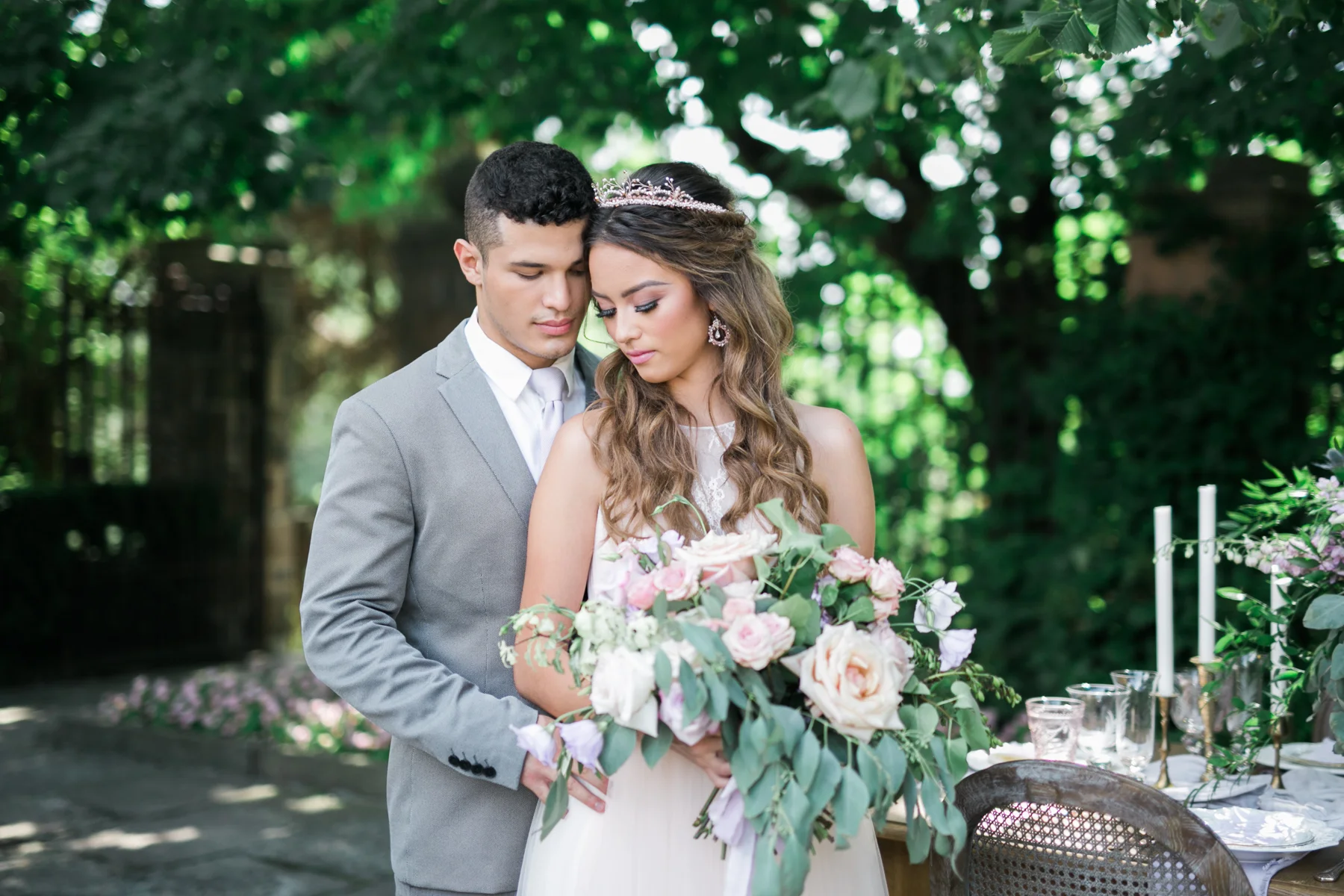 August In Bloom - Bride and Groom - Fairytale Wedding (Wedluxe)