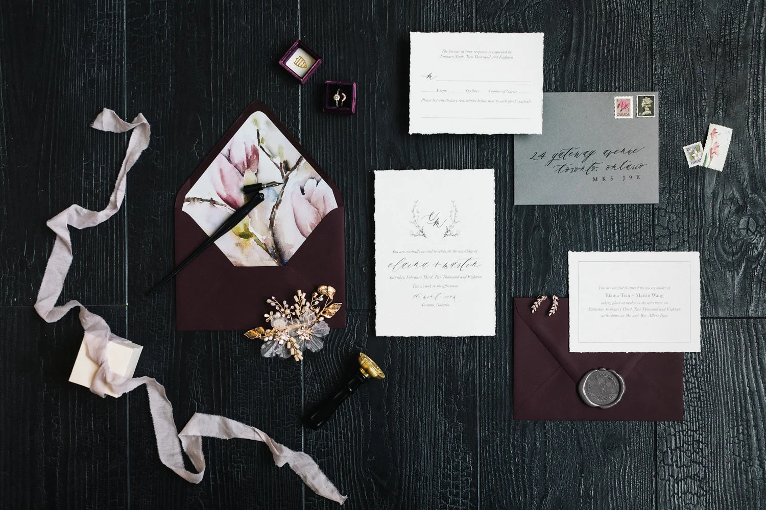 August In Bloom - Invitation suite - Magnolia Dreams (The Bridal Affair)
