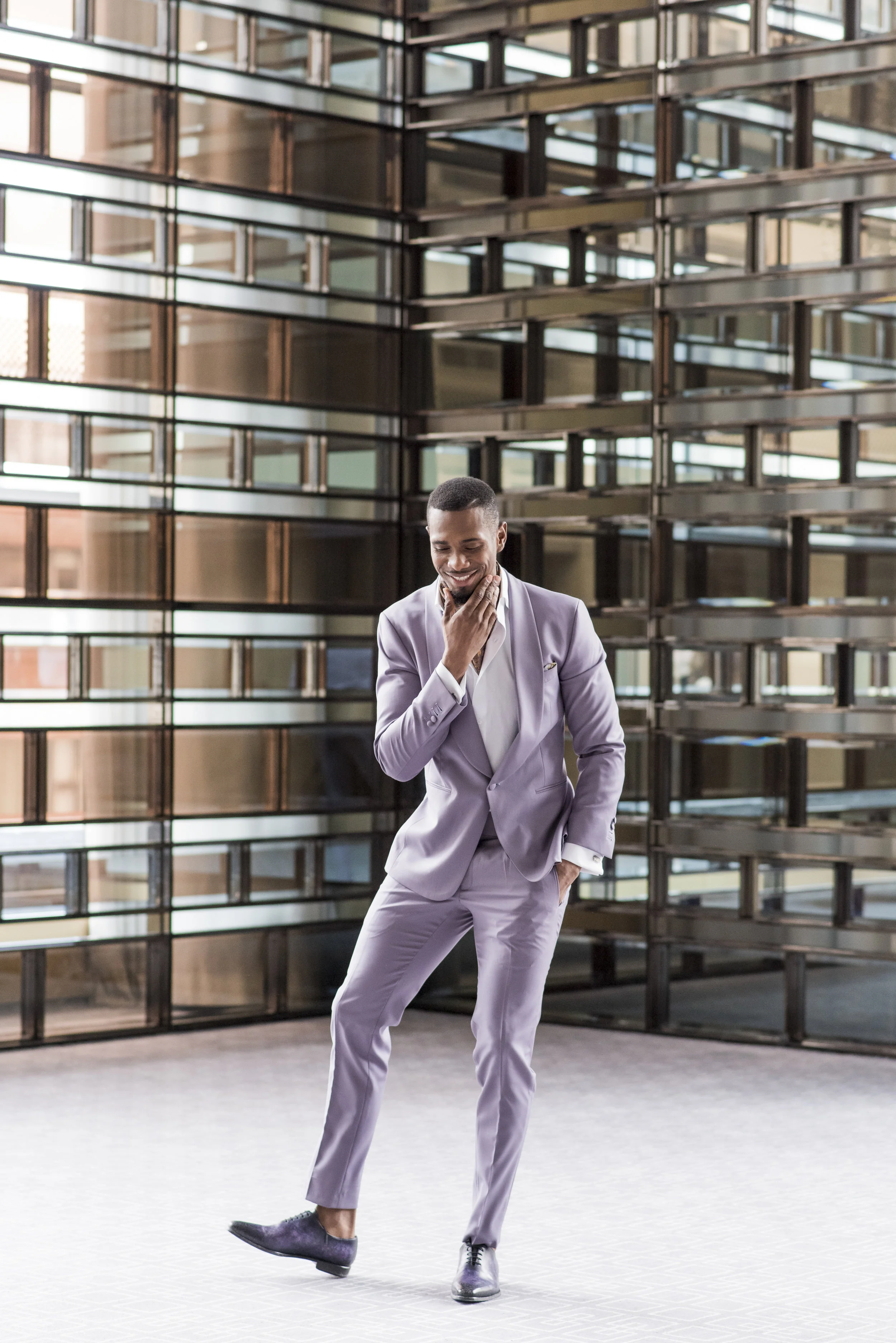 August In Bloom - Groom in purple suit - The Suited Groom (The Bridal Affair)