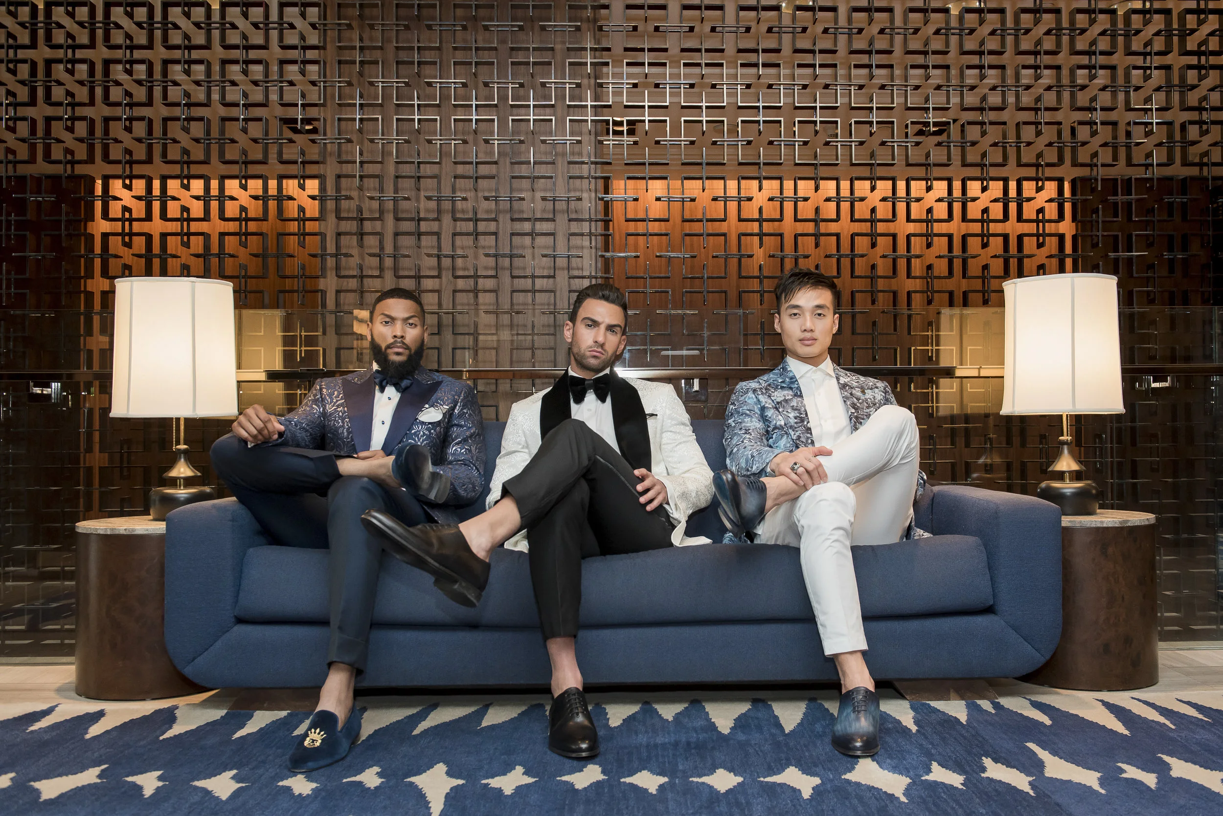 August In Bloom - Grooms group shot - The Suited Groom (The Bridal Affair)