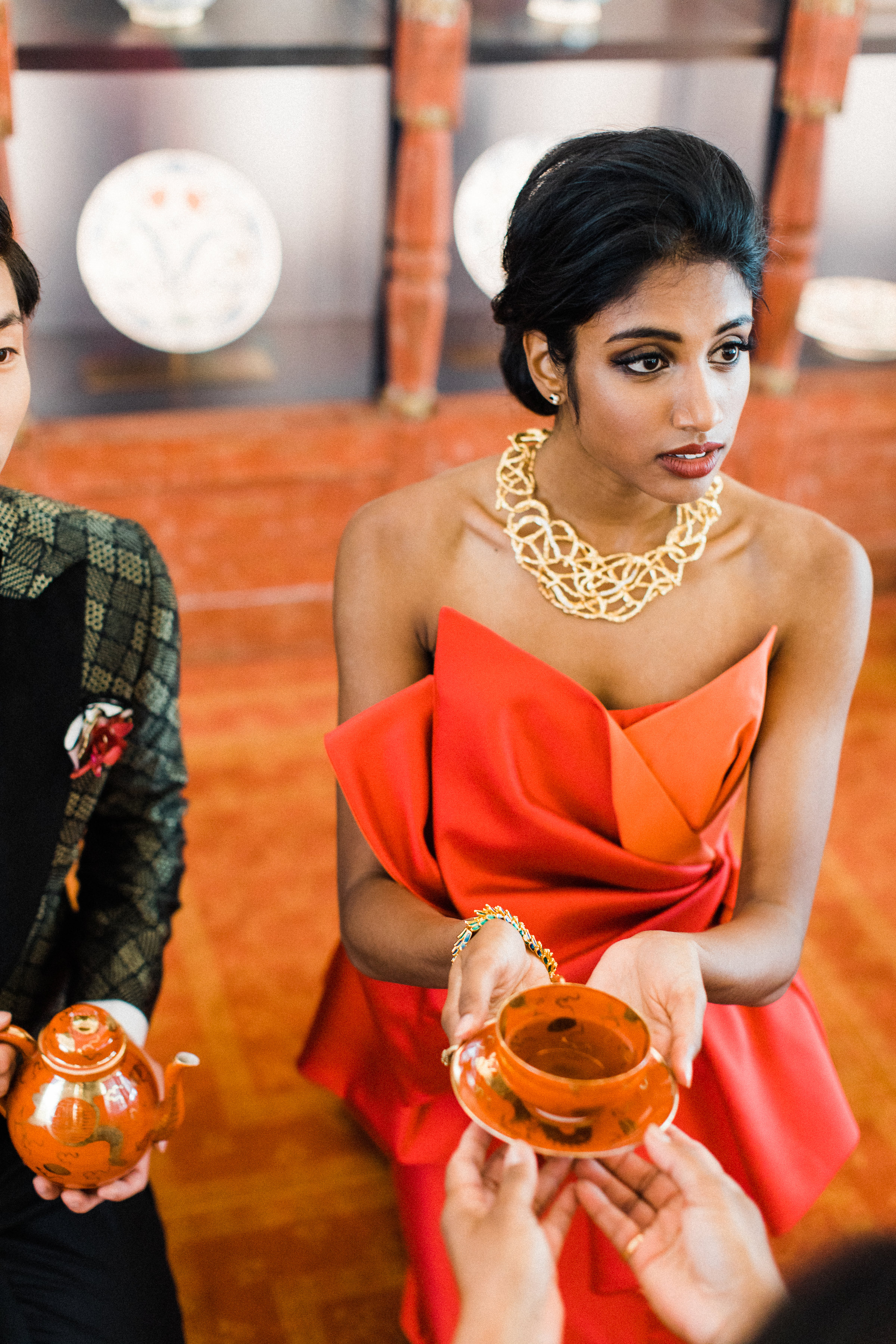 August In Bloom - Bride during ceremony- Scarlet Sweetheart (Lavish Dulhan)