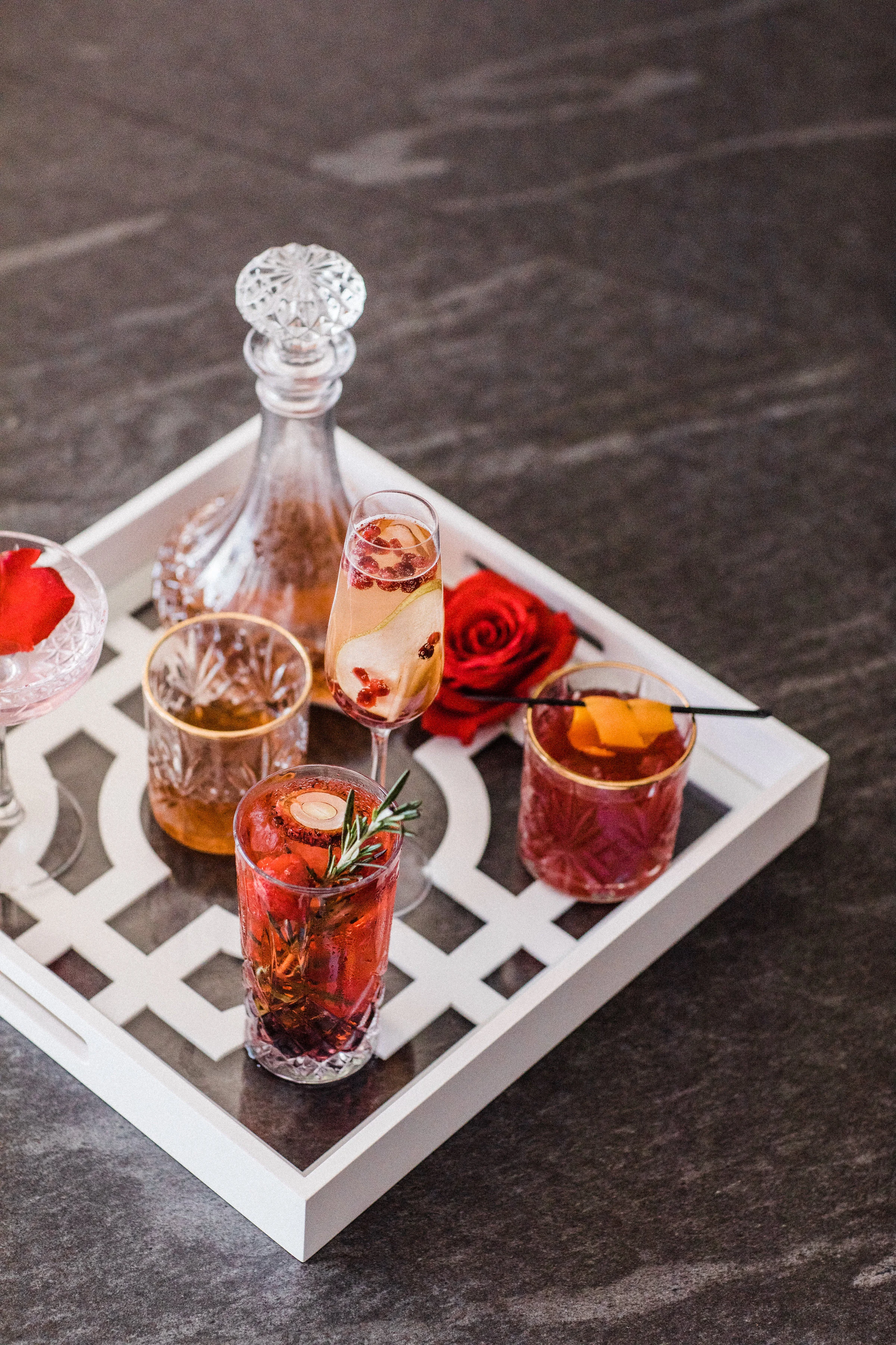August In Bloom - Reception Cocktails - Scarlet Sweetheart (Lavish Dulhan)