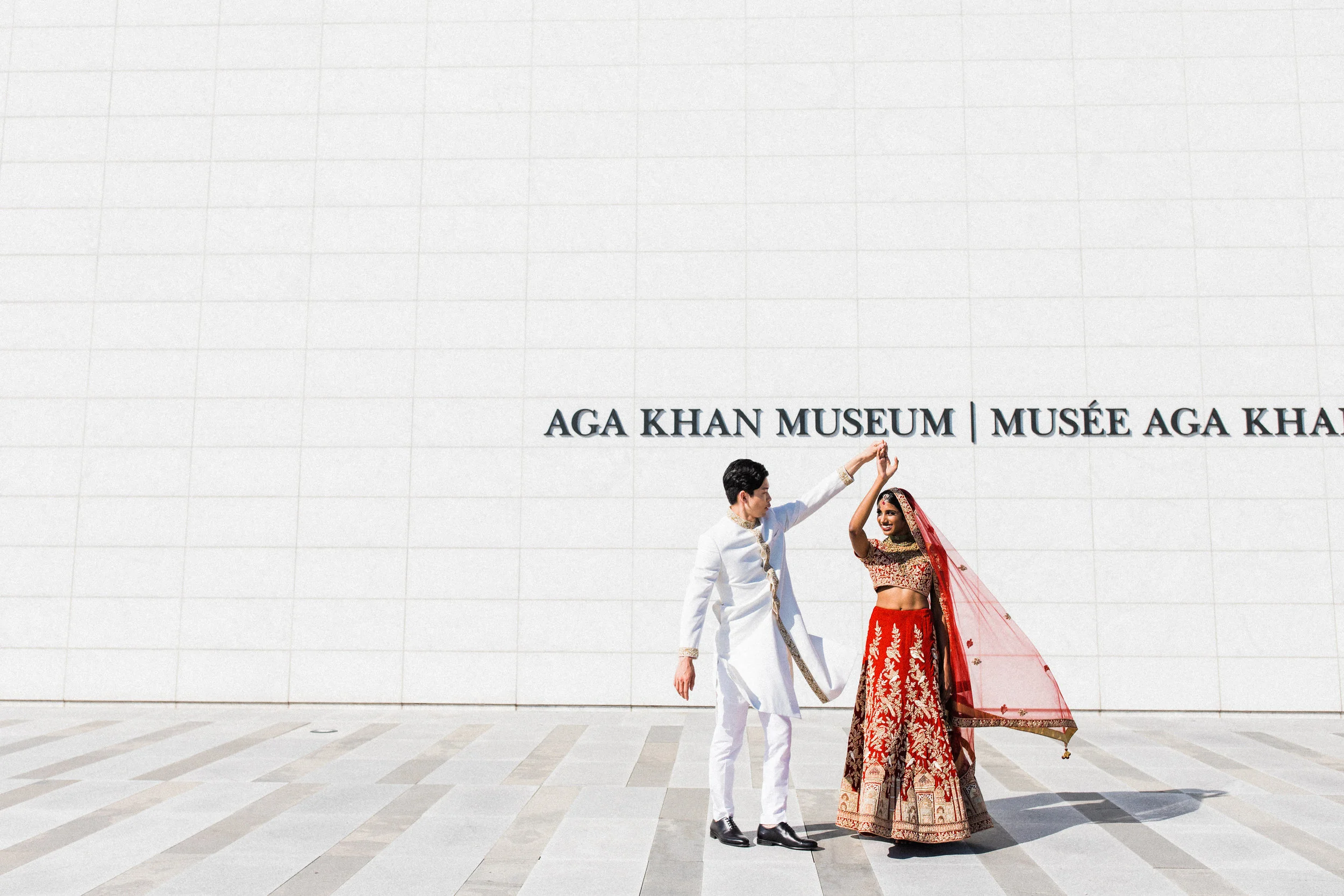 August In Bloom - Bride and groom at Aga Khan - Scarlet Sweetheart (Lavish Dulhan)