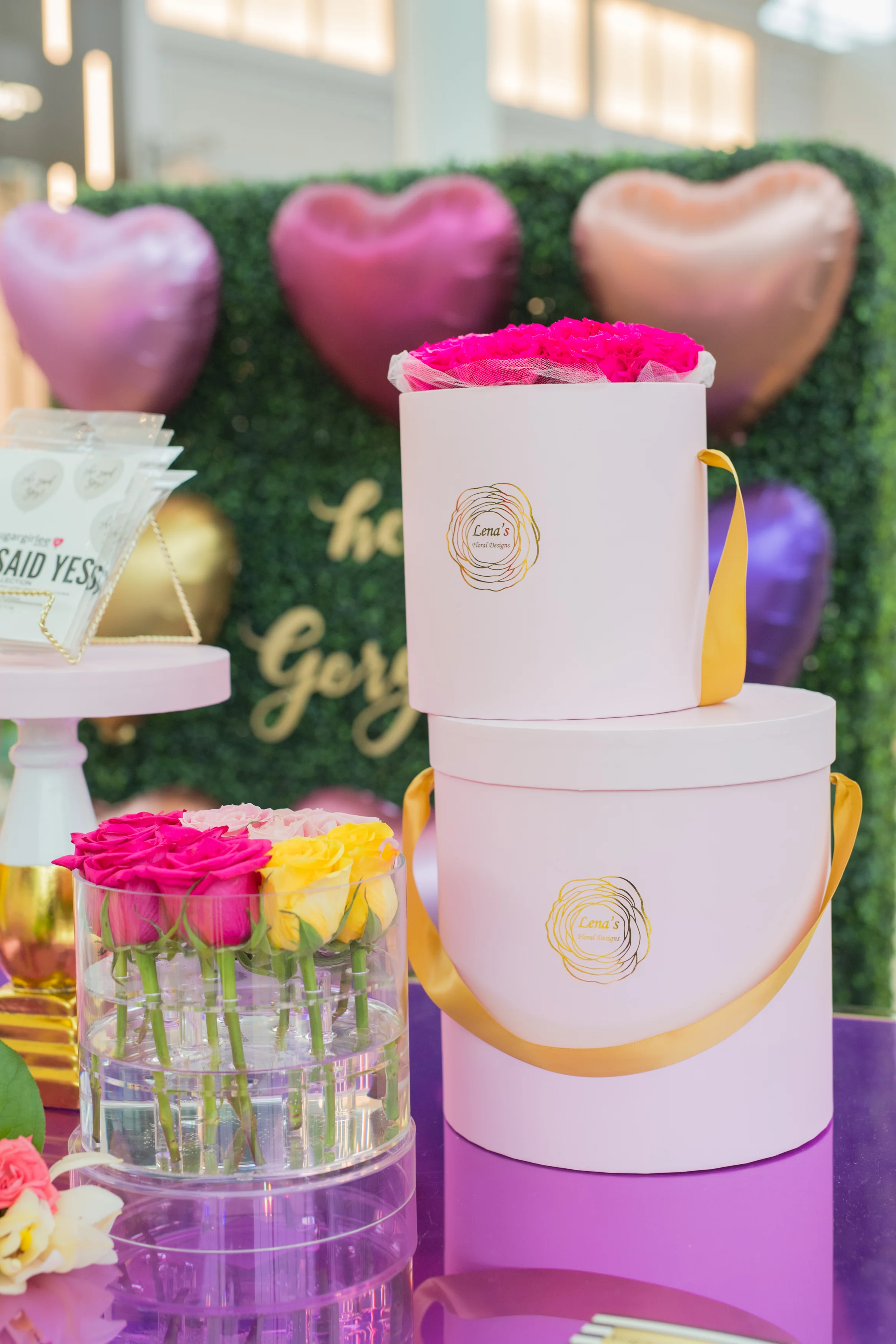 August In Bloom - Rose boxes - #SQ1Bridal (Square One Shopping Centre)