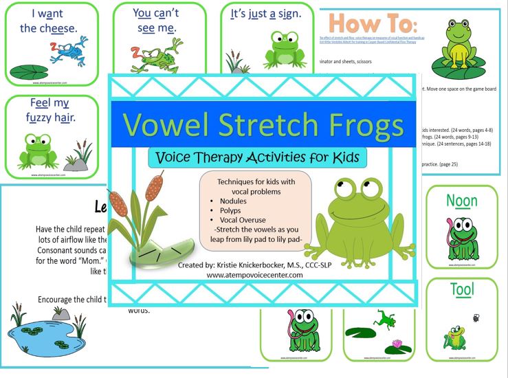 Check out Vowel Stretch Frogs for more home practice