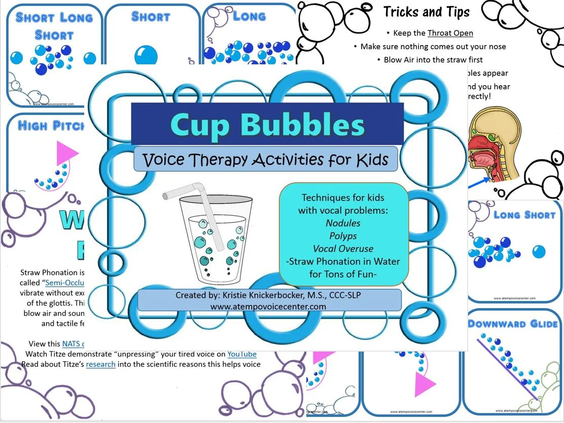 Introducing Cup Bubbles to help make semi-occluded vocal tract exercises fun!