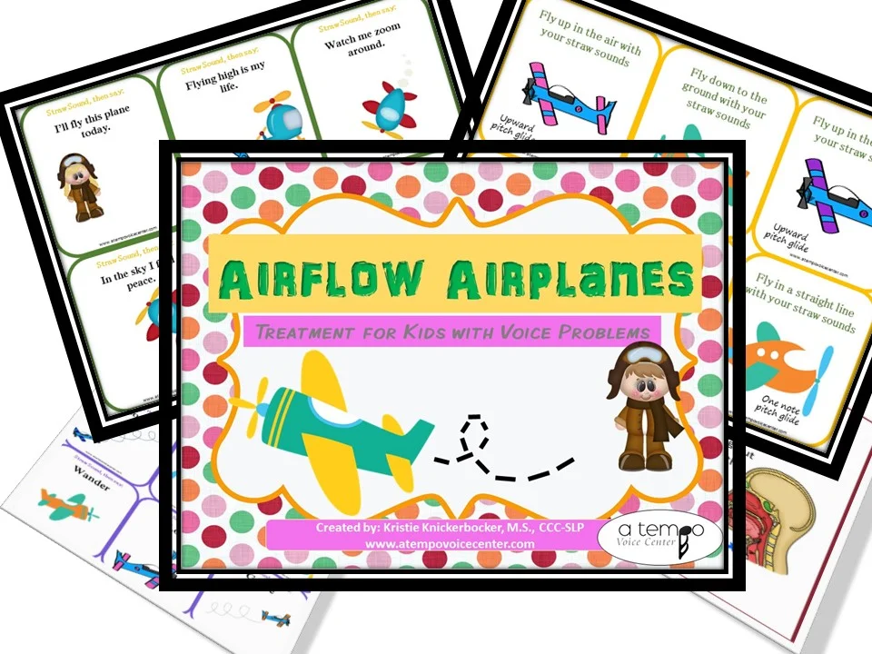 Airflow Airplanes teach straw phonation in a fun and interesting way