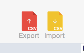 Export to CVS - Import from CVS toolbar buttons