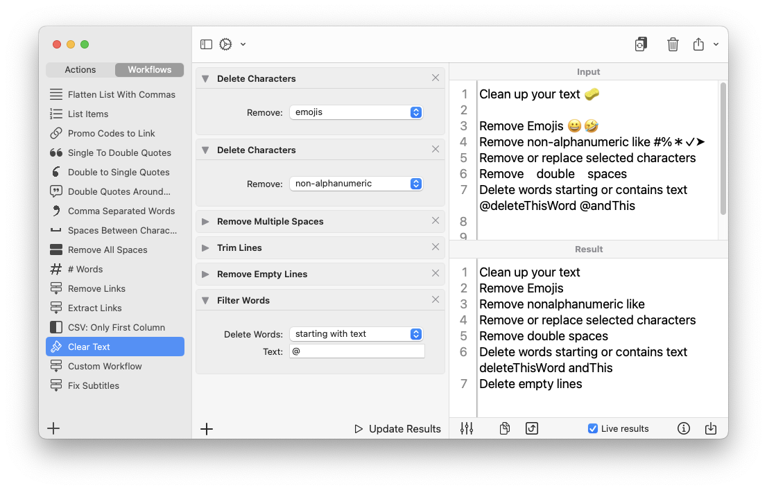 Text Workflow — gTrigonakis