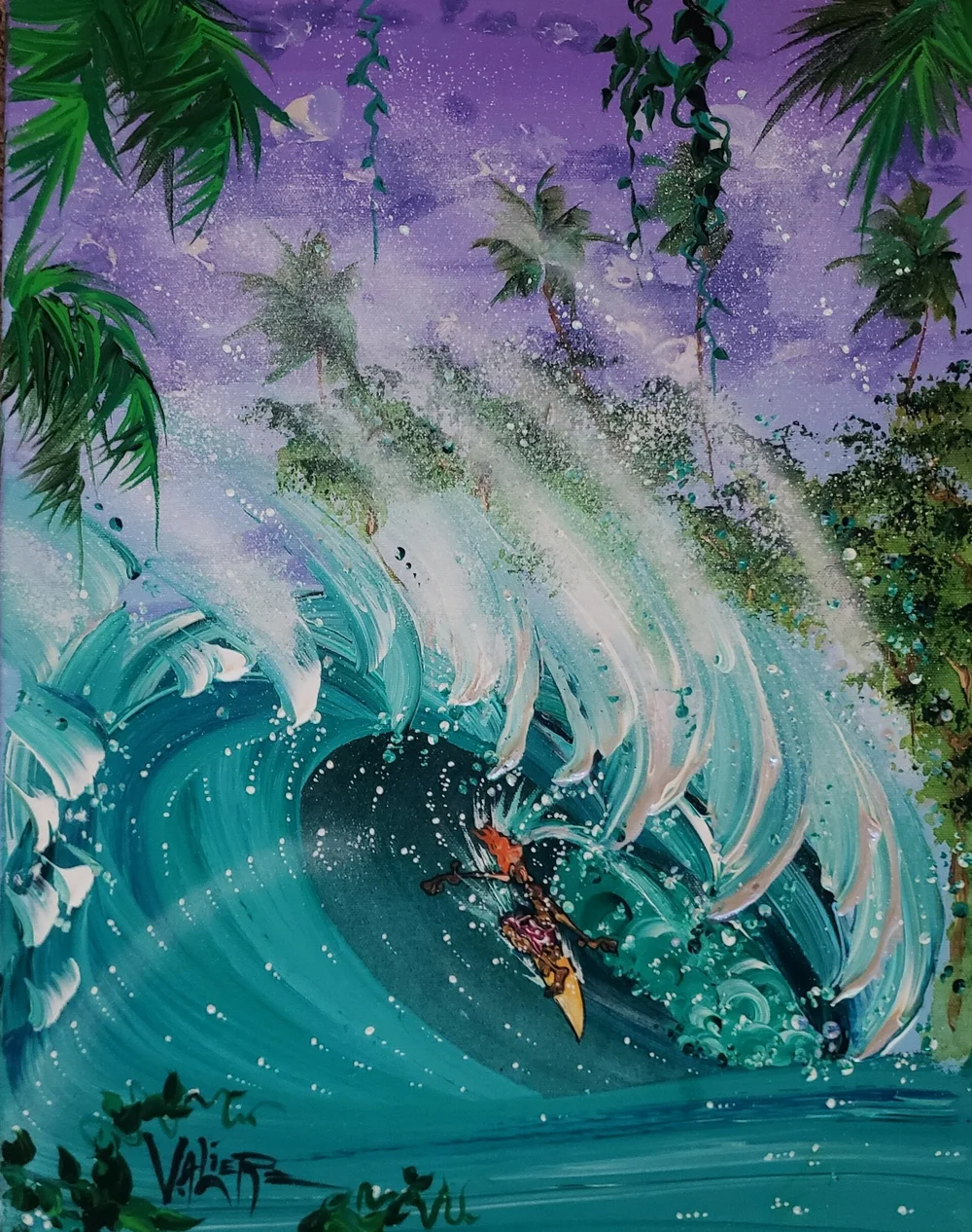 せ*ぷ様 Steven Valiere原画ハワイアート★ヘザーブラウンwtwグリ パラダイスの日-製品-ヘザーブラウンアート – Heather Brown Art