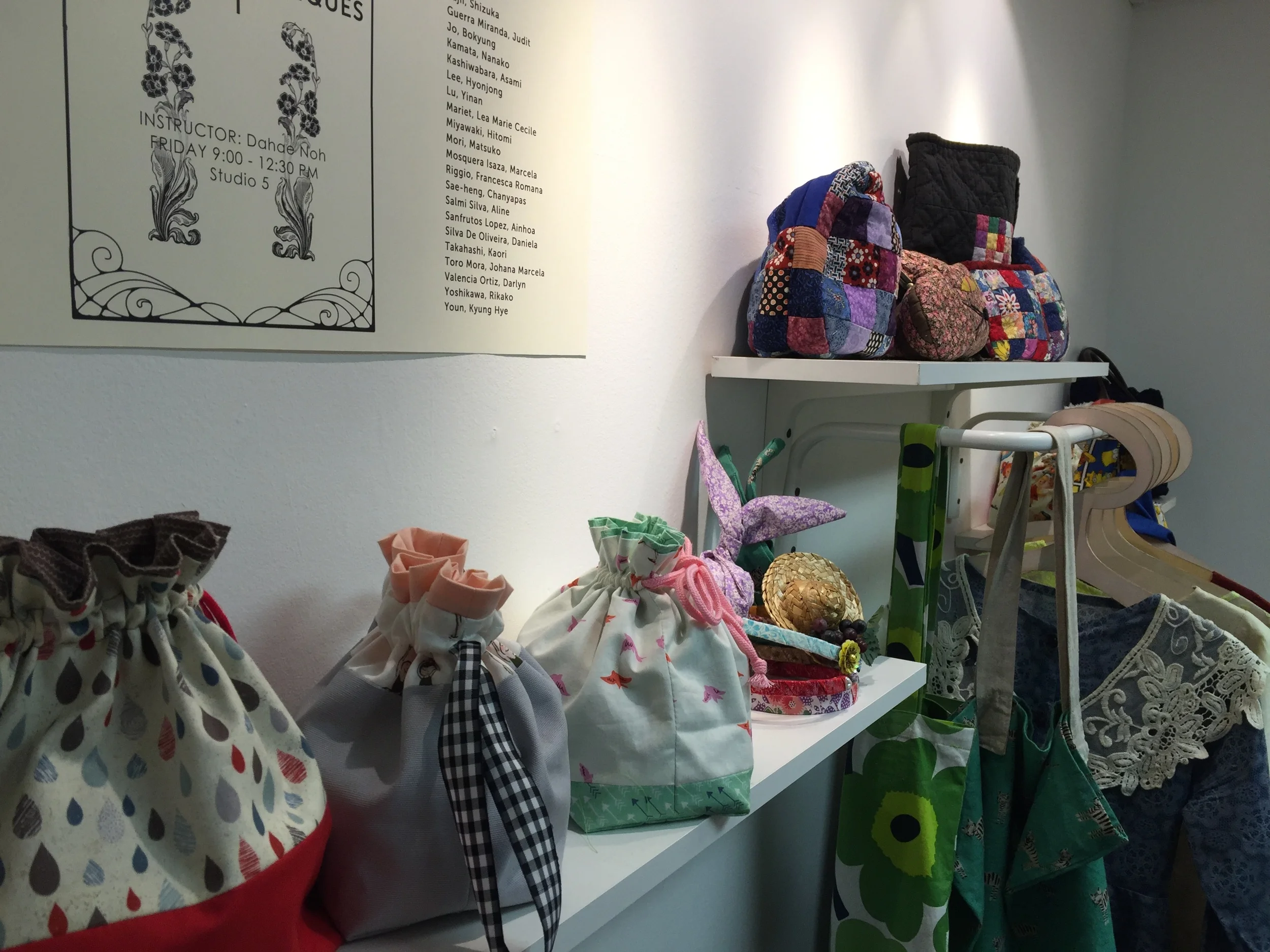 Sewingクラス & Silk Screen Print クラス