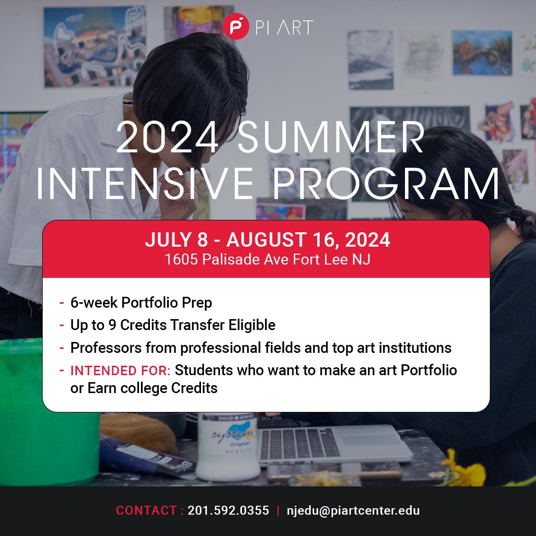 ✨PI's Special Portfolio Program!!!✨

PI's Summer intensive program is back this summer! 😎

📅 July 8, 2024 - August 16,

2024 PI's Summer intensive program runs for 6 weeks, with various classes each week! 🔥

From Drawing and Painting to Sculpture!