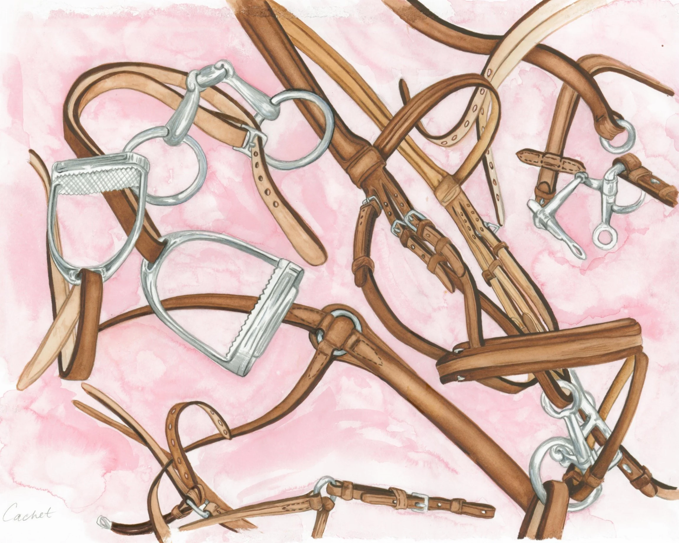  Watercolor illustration by Cachet Petty on 140lb hot press paper. 