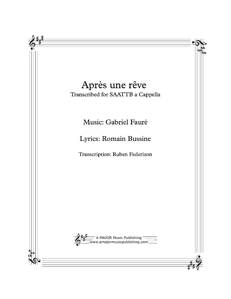Après une rêve (Faure, Gabriel) -  1 download with authorization to print 16 copies.