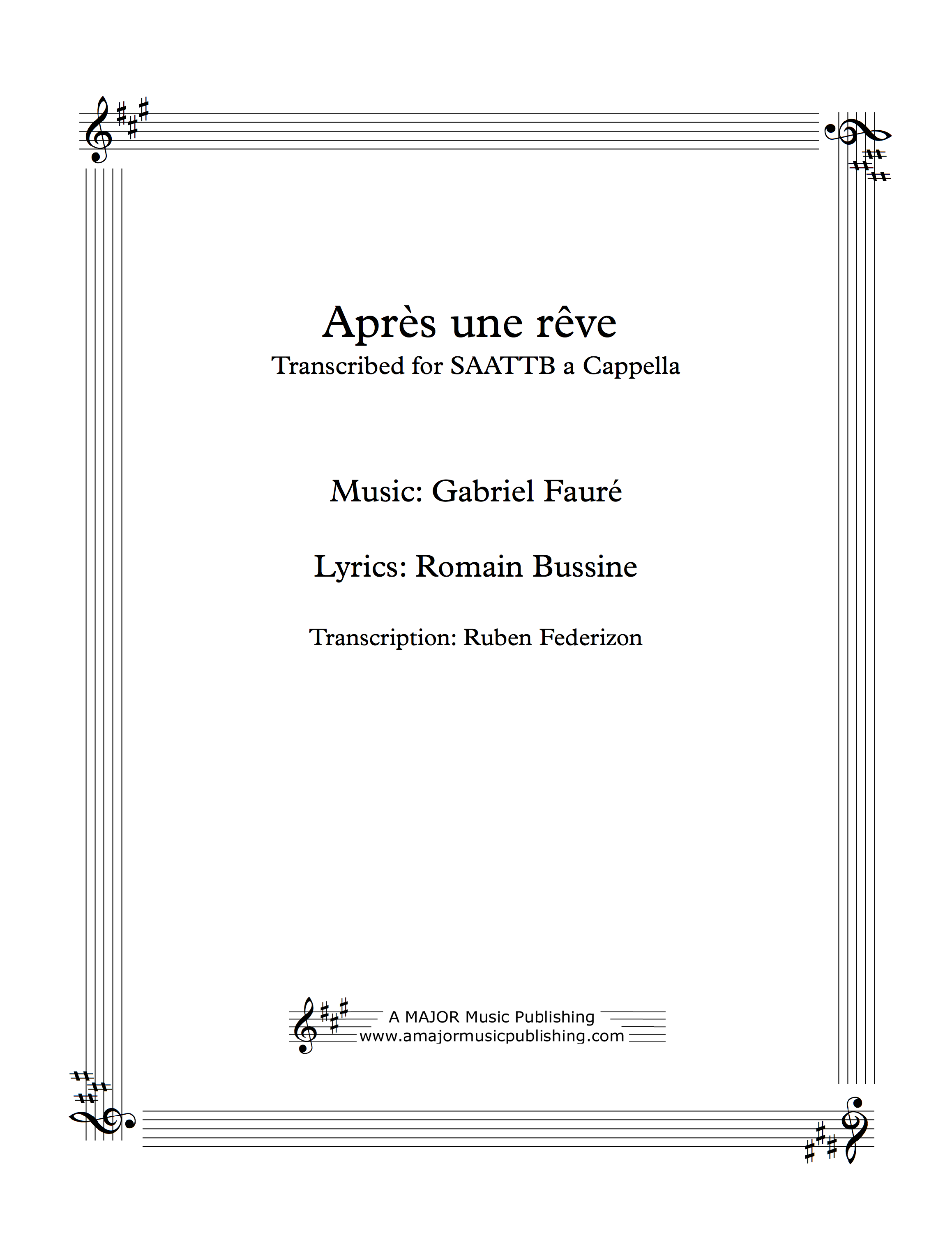 Après une rêve (Faure, Gabriel) -  1 download with authorization to print 32 copies.