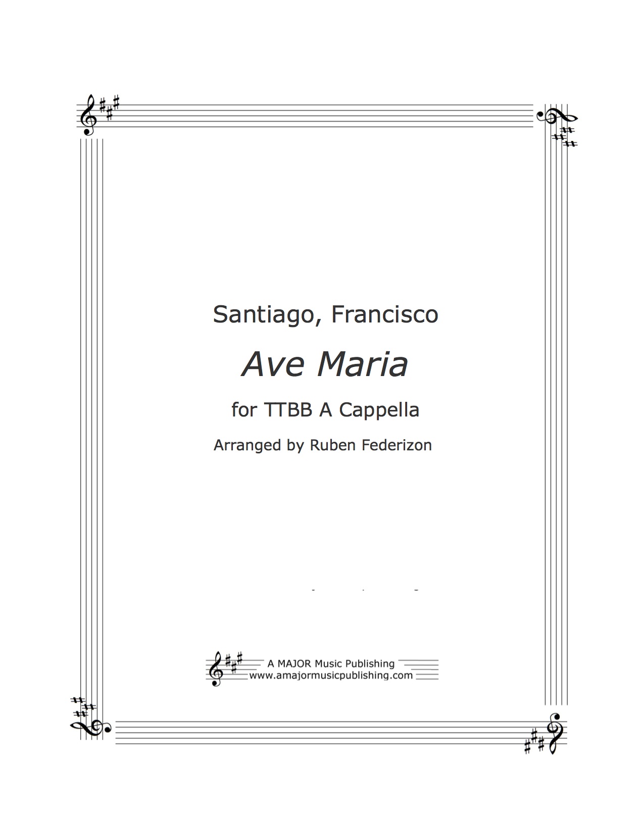 Ave Maria (Santiago) - - - - - - - 1 download with authorization to print 32 copies.