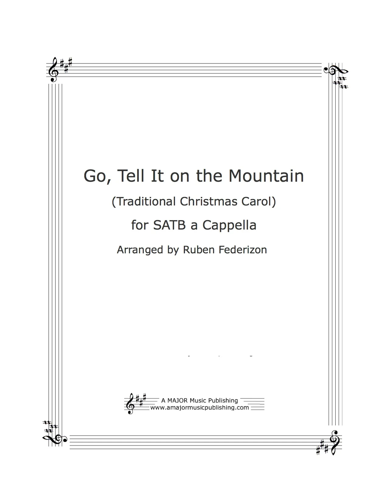 - - Go, Tell it on the Mountain - - 1 download with authorization to print 8 copies