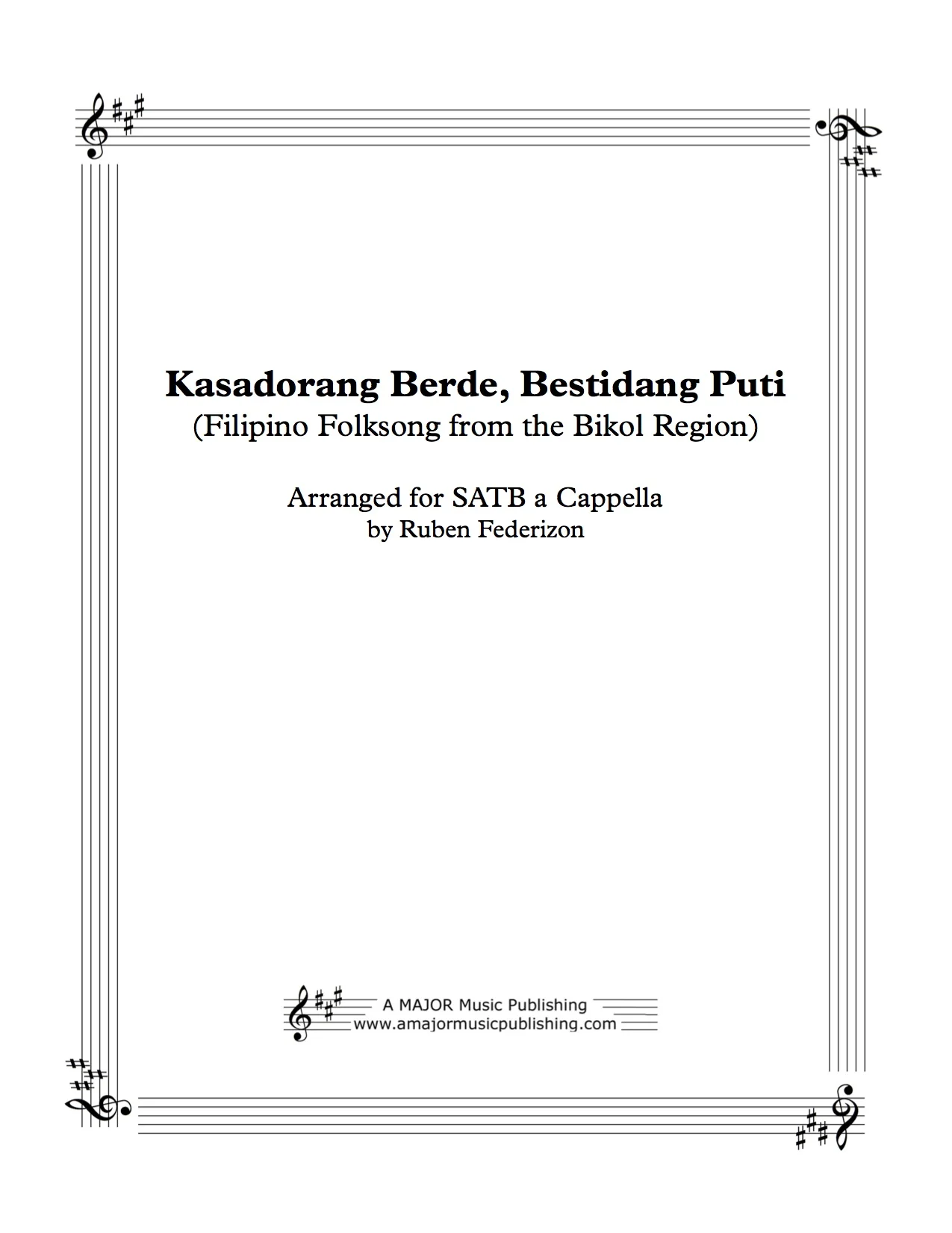 Kasadorang Berde (Filipino Folksong) - 1 download with authorization to print 16 copies.