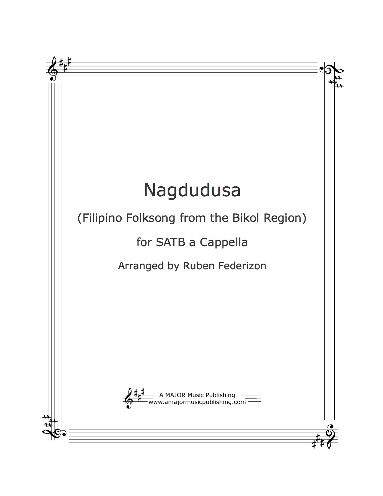 Nagdudusa (Filipino folksong from the Bikol Region) - - - - - - - - - - - - -  1 download with authorization to print 8 copies.