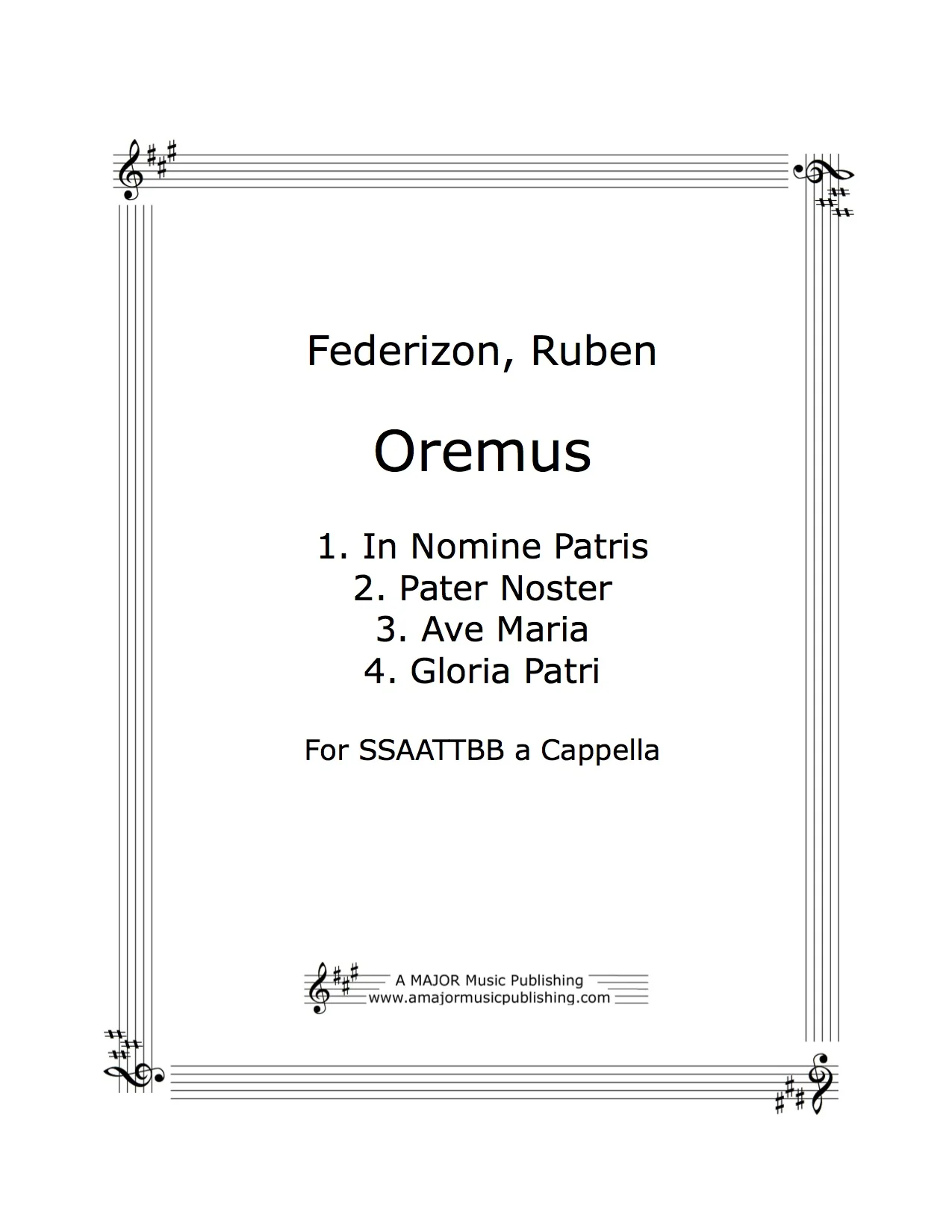 Oremus. Federizon. - - - - - - - - -  1 download with authorization to print 24 copies.