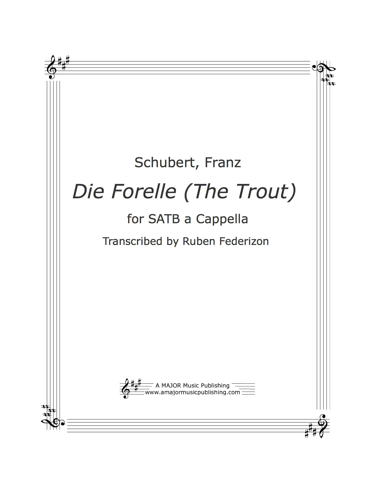 Trout (Die Forelle.) Schubert. - - - - 1 download with authorization to print 16 copies 