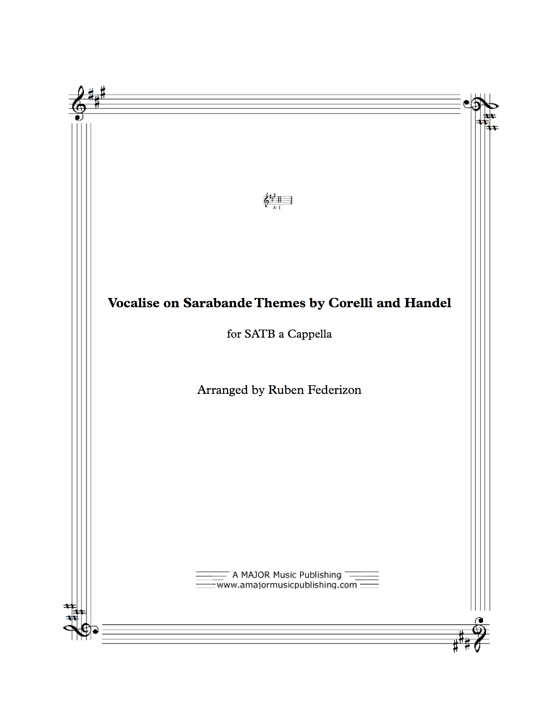 Vocalise on Sarabande Themes - - 1 download with authorization to print 24 copies 