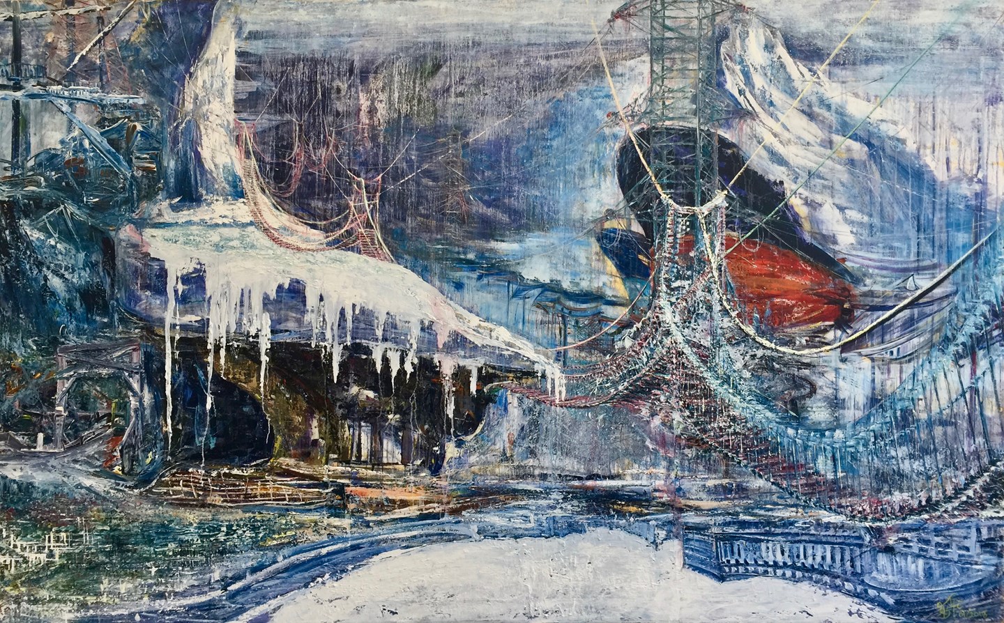 Tashi Wangdhu. Nature Reflection, 2018. Oil on canvas. Photo courtesy of artist.