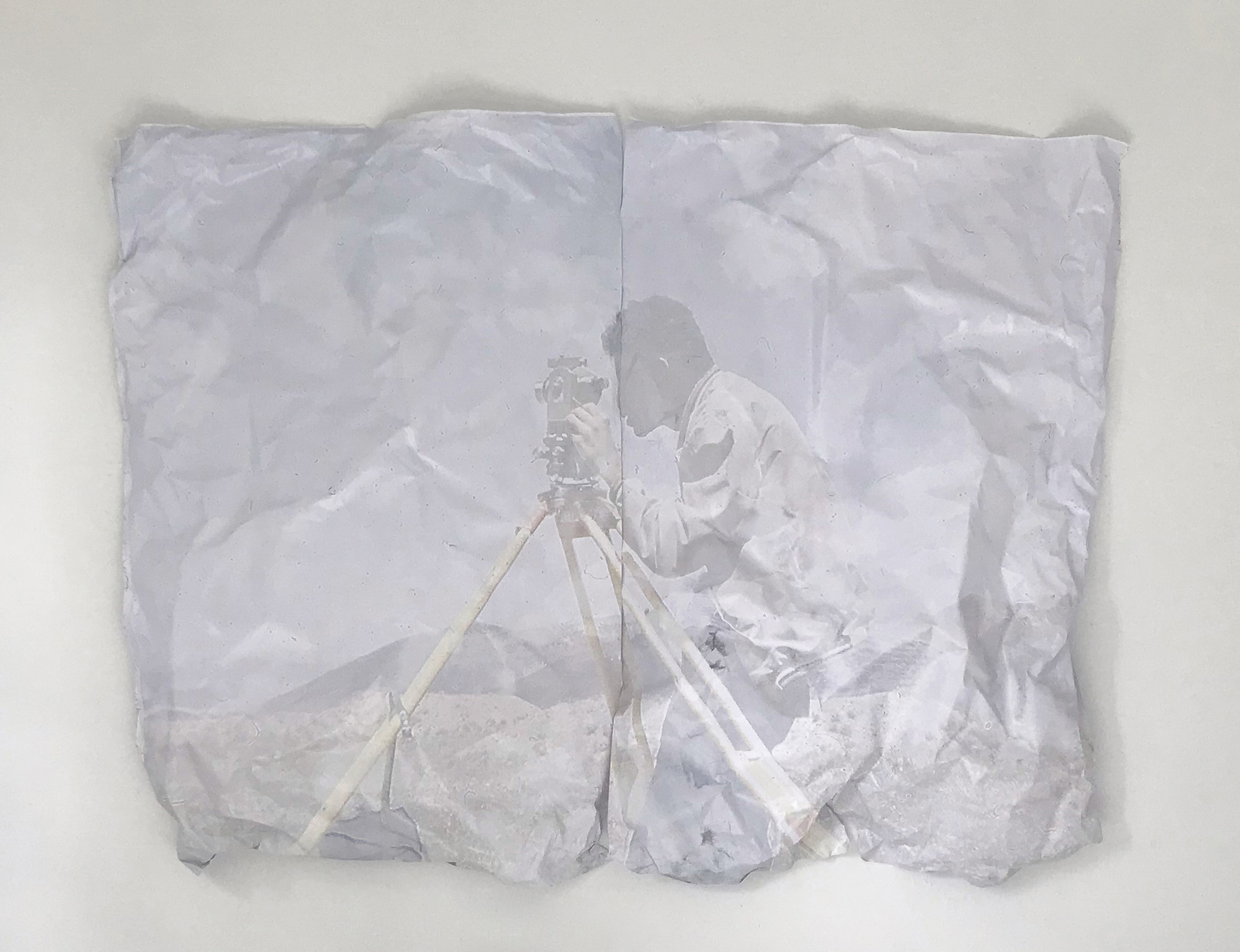 Shirin Towfiq. No, I Never Went Back (ghost print) , 2019. Photographic print byproduct.