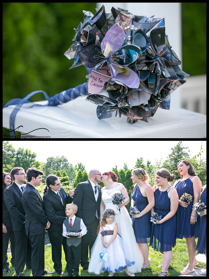 What an awesome idea for a wedding bouquet. April's bouquet was made out of comic book pages. Such a talented and creative bride!