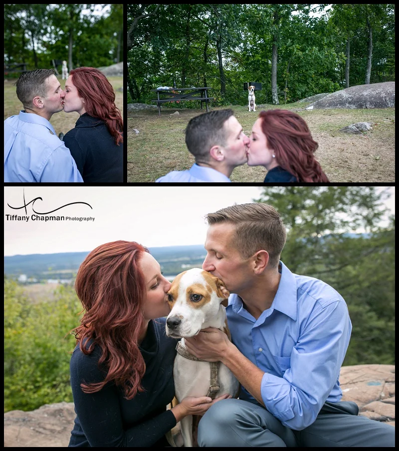 Smooches with the pooch! Jolene was so patient while she watched from afar her sweet mom and dad.