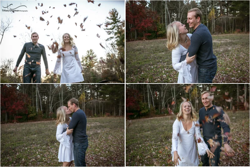 Of course I had them throw leaves at me!!