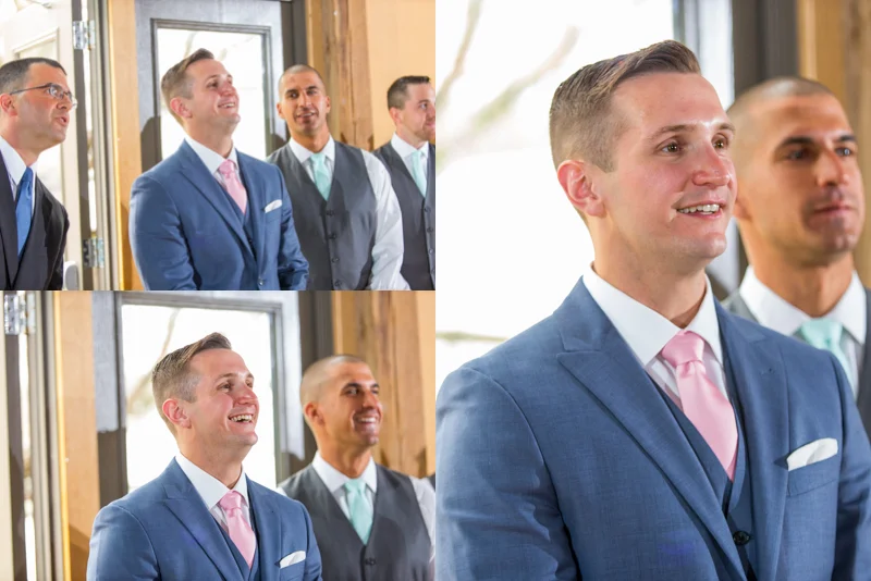 Ben's reaction to seeing Trina for the first time as she walks down the isle! Absolute LOVE in his face. 