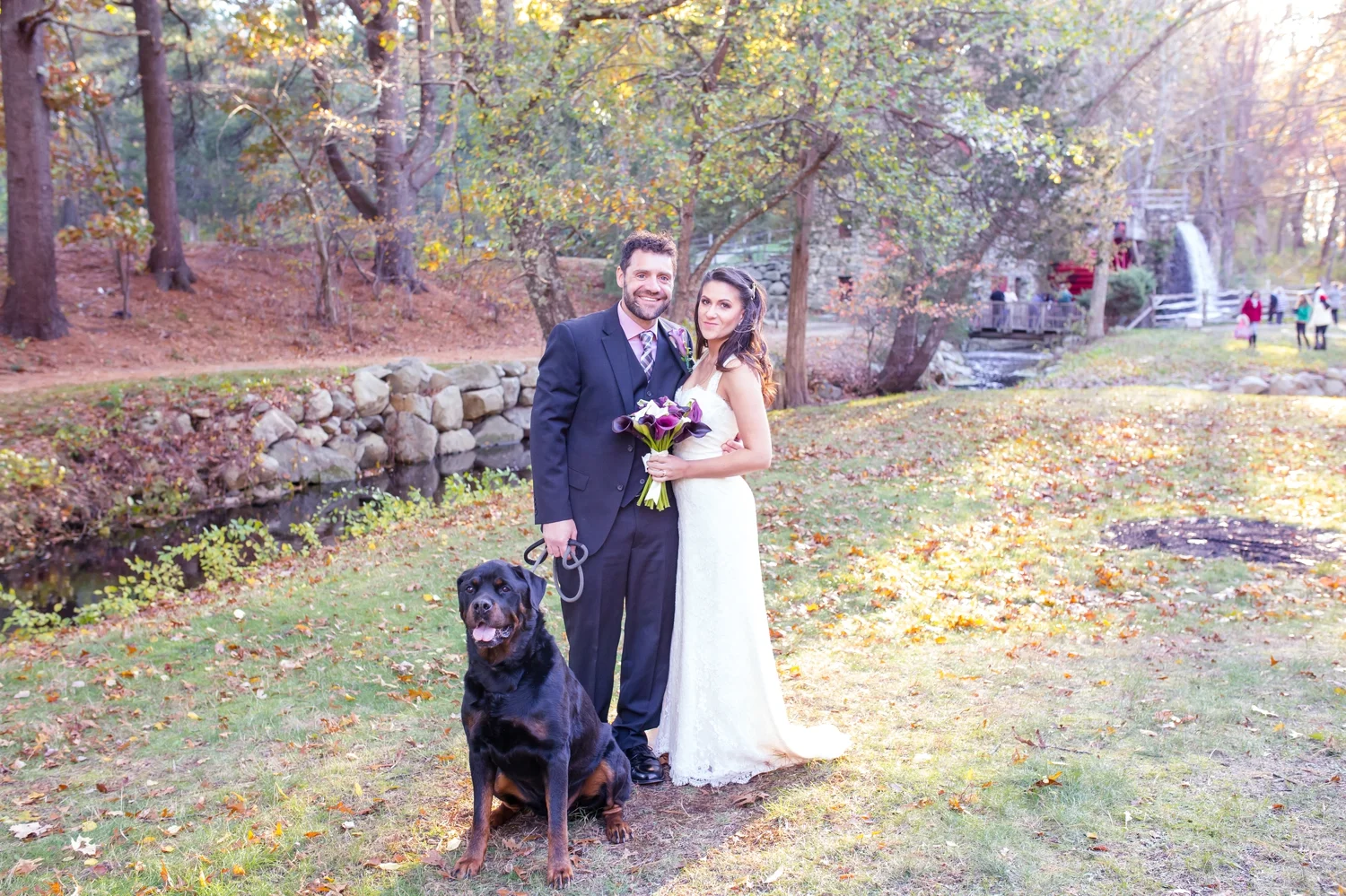 I loved that they brought their awesome dog Dino to their Ceremony and posed with them!!! Such a lucky dog!!