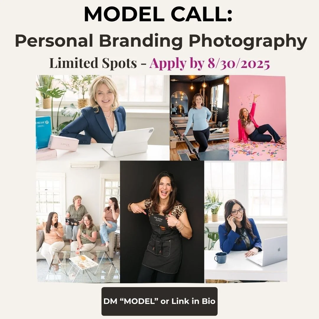 🚨 MODEL CALL: Personal Branding Photography 🚨
I’m opening limited spots for entrepreneurs, creatives, and business owners who want to:
✨ Elevate their brand
✨ Attract their ideal clients
✨ Show up online with confidence
📅 Apply by Aug