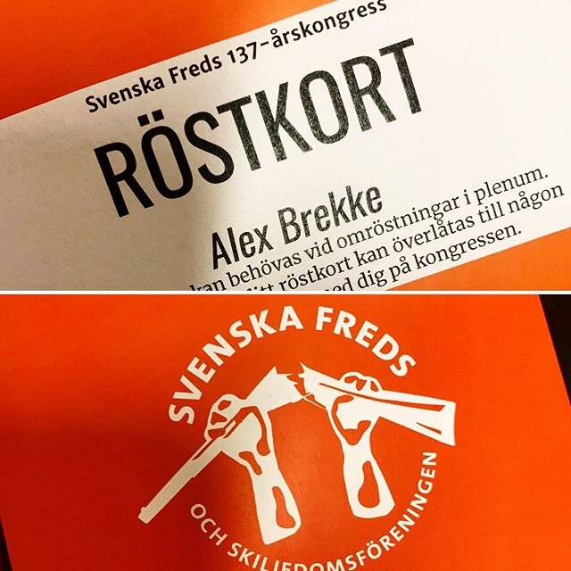 Det k&auml;nns bra att nu sitta i Svenska Freds styrelse (ideellt). Sveriges vapenexport har alltid varit n&aring;got jag st&ouml;rt mig p&aring; och nu kan jag dra mitt str&aring; till stacken f&ouml;r att f&ouml;rs&ouml;ka &auml;ndra detta. 💪 Alex