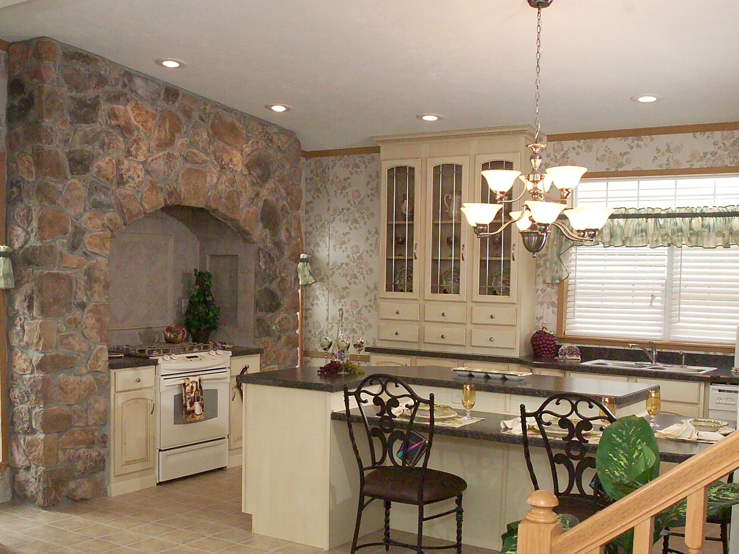 Cooking Alone Pine Grove Homes Stone Hearth