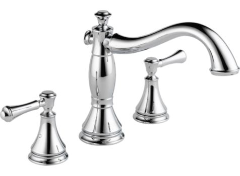 Delta Cassidy Chrome Roman Soaker Tub Faucet