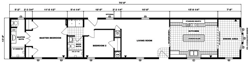 G-560 - 14' x 76' - 1,038 sq. ft.