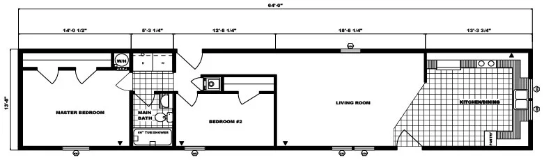 G-572 - 14' X 64' - 875 SQ. FT.
