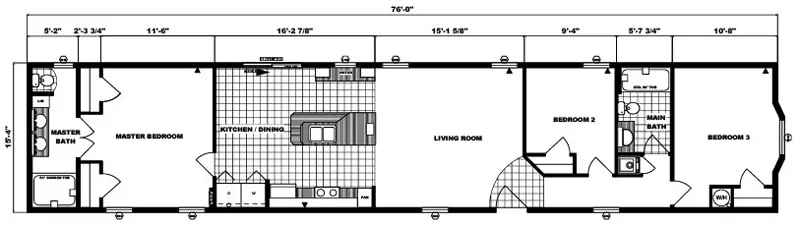 G16-528 - 16' x 76' - 1,165 sq. ft.