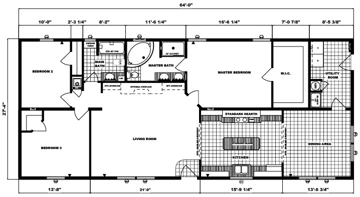 G-1958 - 28' X 64' - 1,749 SQ. FT.