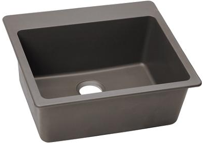Elkay E-granite 25/22 Single Bowl w/matching drain - Greige