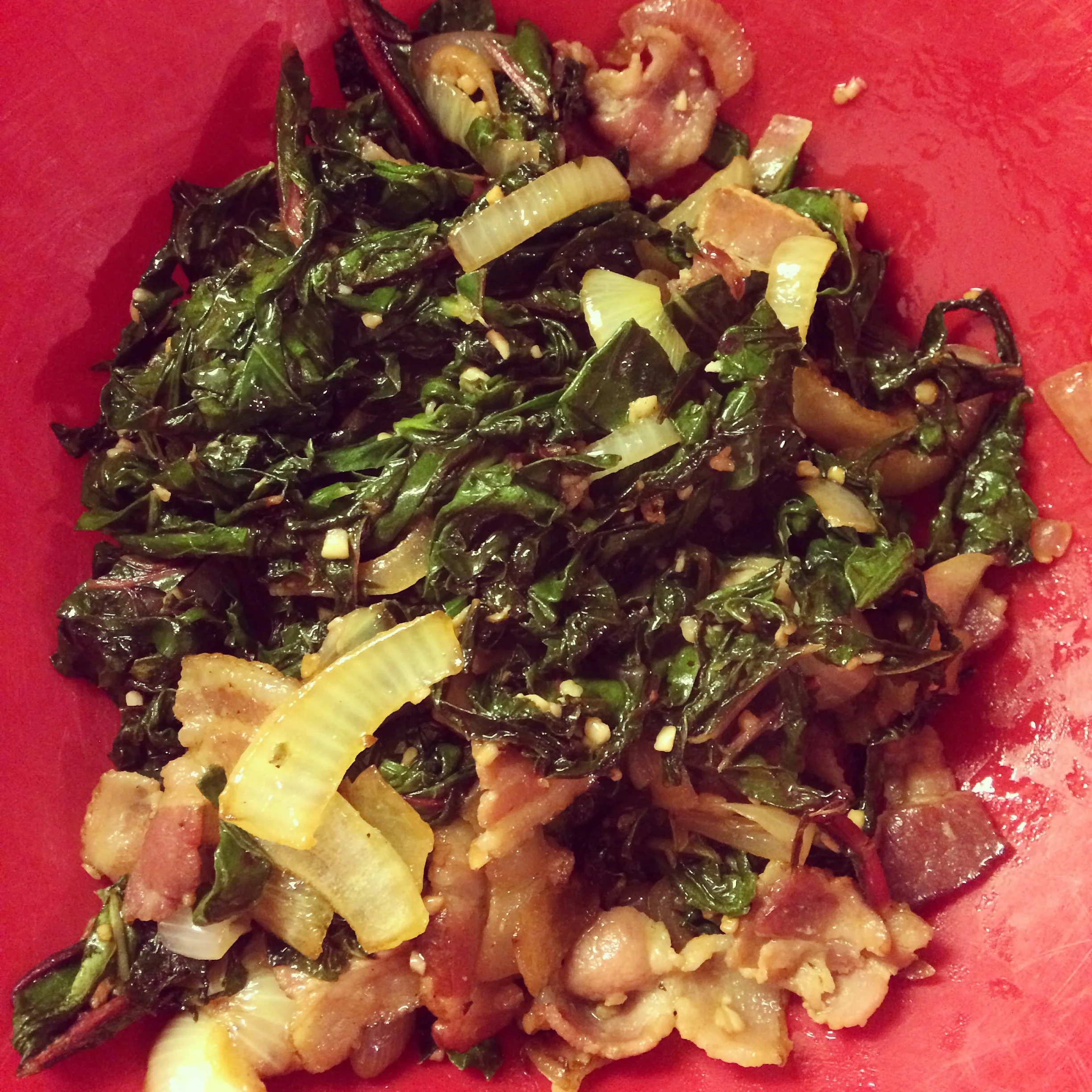 five ingredient swiss chard sauté