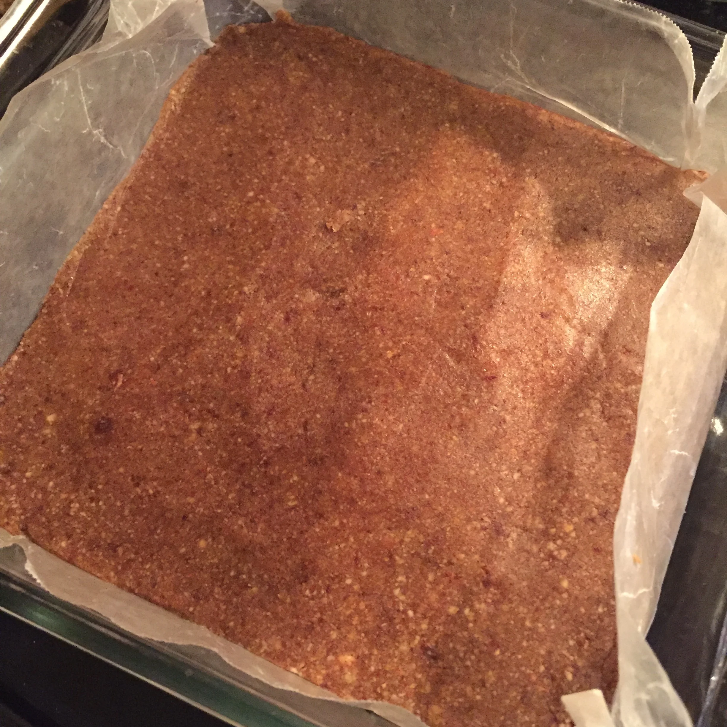 Cut this into lots of smaller bars and take to work in a ziploc baggie so its easy to eat.