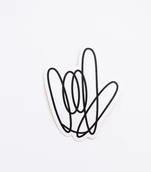 I Love You Sticker Sign Language Art Give With Joy