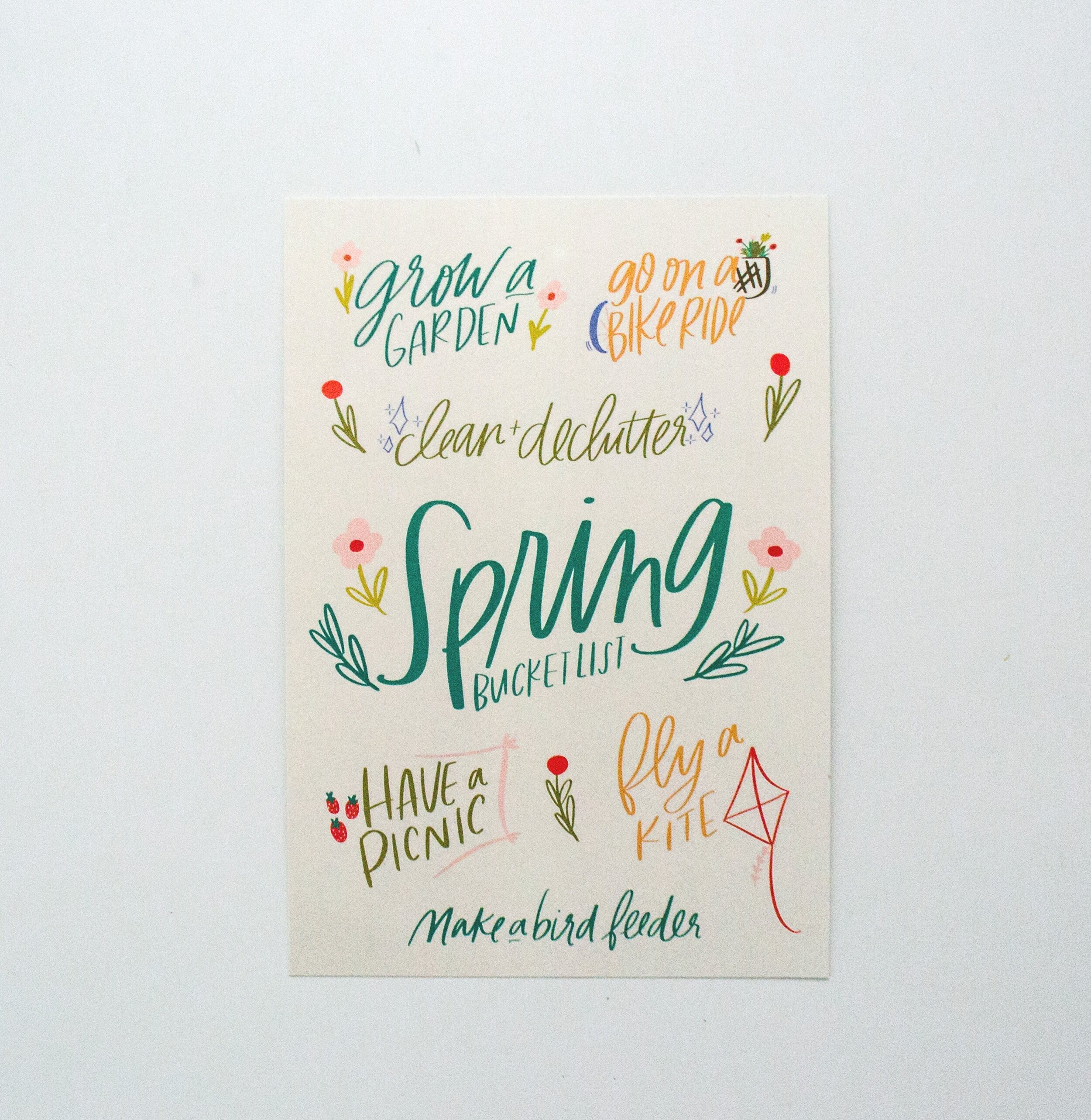 Printable, Spring Bucket List