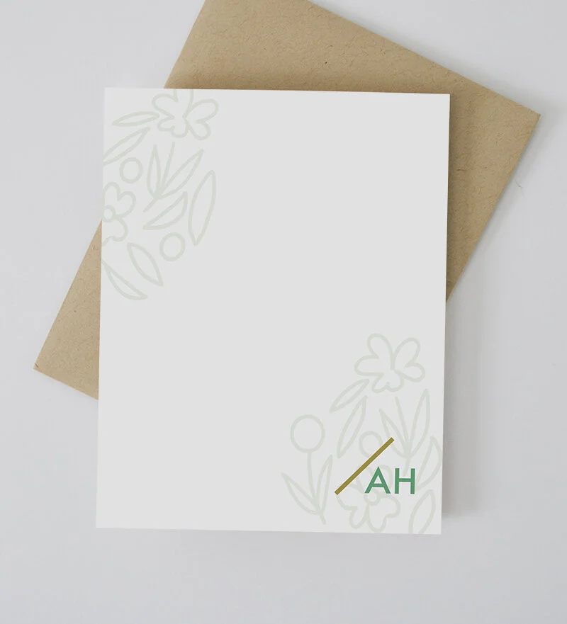 Floral Personalized Stationery, Custom Options