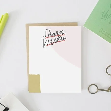 Lettered Personalized Stationery, Custom Options
