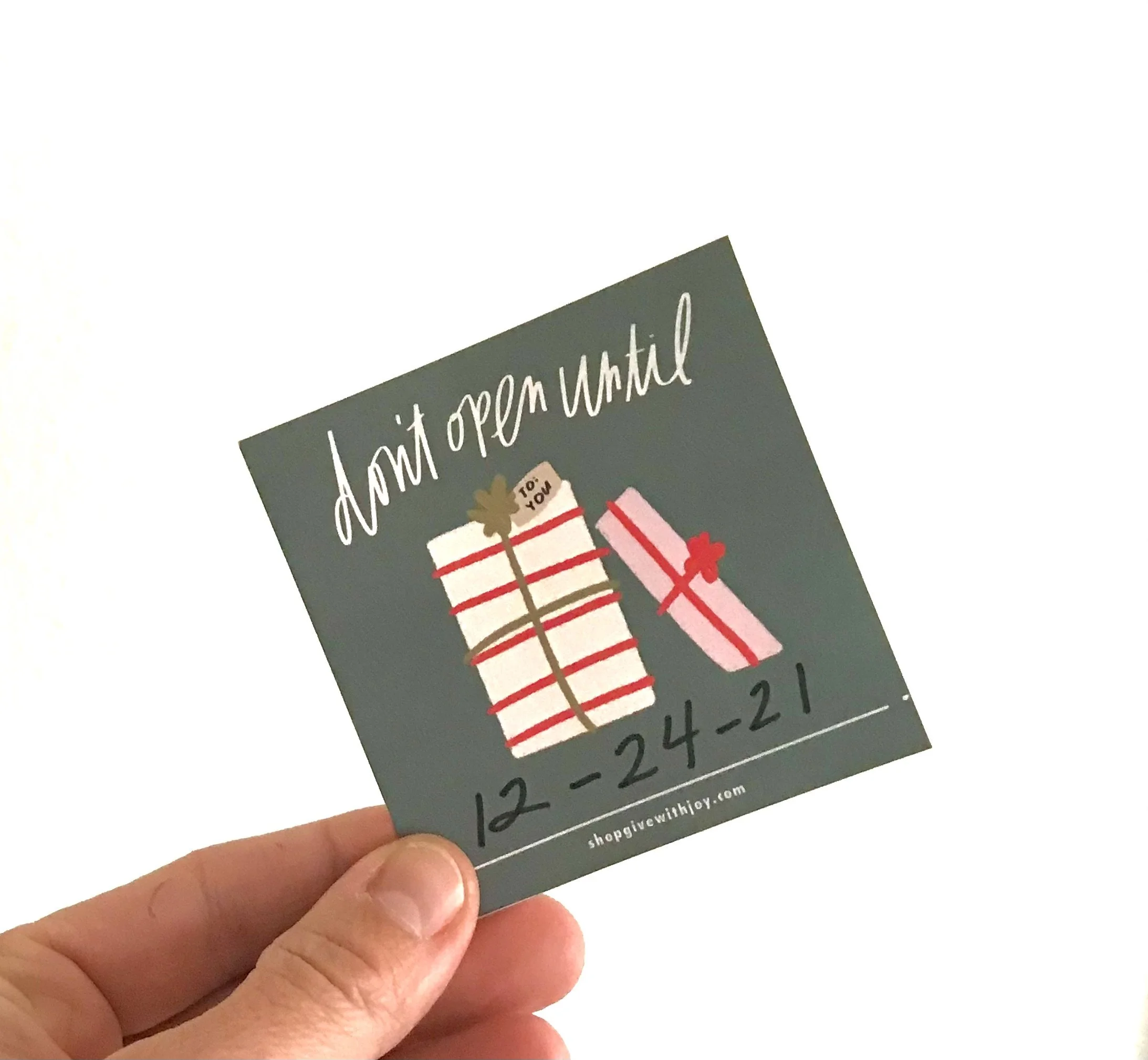 Add-on Don't Open Until shipping label